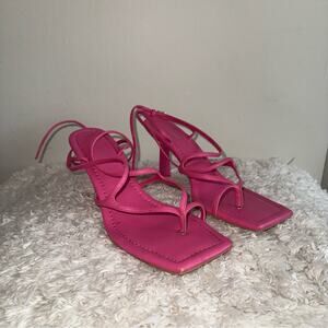 Guess Pink Faux Leather Sandals Size 11